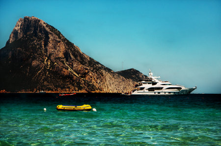 TAVOLARA WITH ISLAND YACHTのeditorial素材