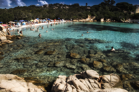 Landscape Capriccioli bay Esmerald cost sardiniaの写真素材