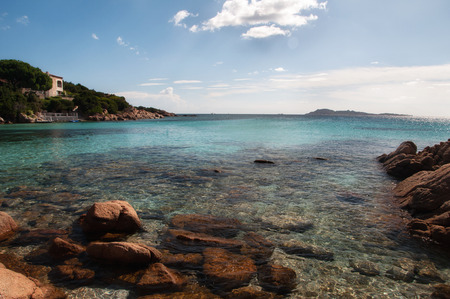 Landscape Capriccioli bay Esmerald cost sardiniaの写真素材
