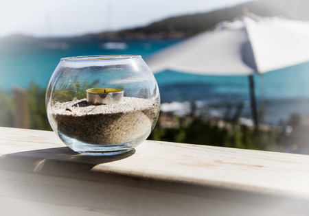 lantern on the beach