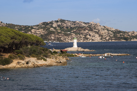 Sardinia Palau harbor lighthouseの写真素材