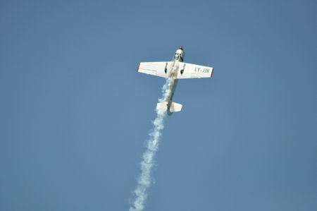 Pesaro Italy - 31 July 2016: The Italian demonstration team Frecce Tricolori air show