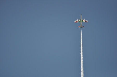 Pesaro Italy - 31 July 2016: The Italian demonstration team Frecce Tricolori air showのeditorial素材