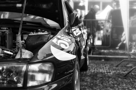 SANMARINO, SANMARINO - OCT 21, 2017: Colin McRae Subaru Impreza WRC in old racing car rally THE LEGEND 2017 the famous SAN MARINO historical raceのeditorial素材