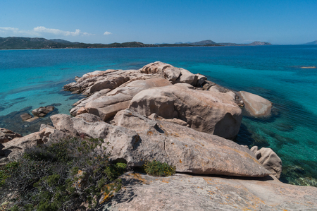 Cala Delle vacche Sardinia Italy summer 2018 olbiaの写真素材