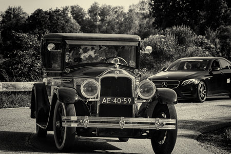 PESARO COLLE SAN BARTOLO , ITALY - MAY 17 - 2018 : BUICK MASTER SIX COUPE 1928 on an old racing car...