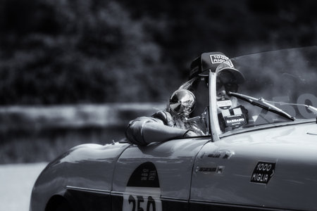 PESARO COLLE SAN BARTOLO , ITALY - MAY 17 - 2018 : S.I.A.T.A. DAINA GRAN SPORT STABILIMENTI FARINA...