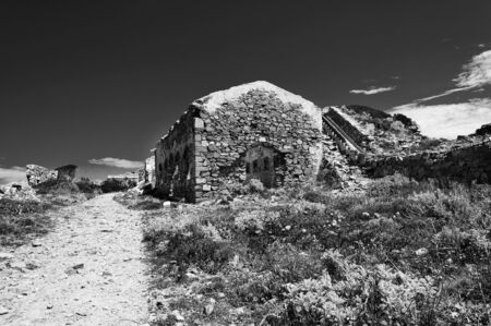 Fortezza Bastiani fortification Caprera Island Sardinia Italyの写真素材