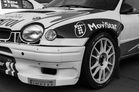 SAN MARINO, SAN MARINO - OTT 21 - 2017 : TOYOTA COROLLA WRC old racing car rally THE LEGEND 2017 the famous SAN MARINO historical raceのeditorial素材