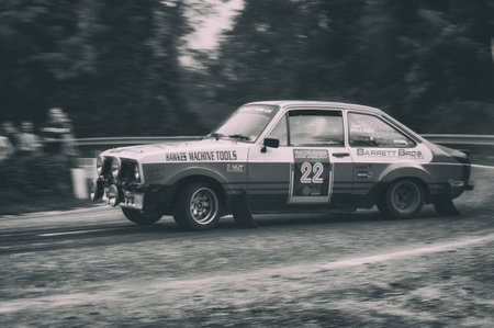SAN MARINO, SAN MARINO - OTT 21 : FORD ESCORT RS 1977 old racing car rally THE LEGEND 2017 the famous SAN MARINO historical raceのeditorial素材