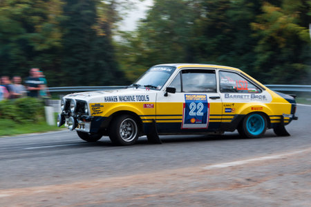 SAN MARINO, SAN MARINO - OTT 21 : FORD ESCORT RS 1977 old racing car rally THE LEGEND 2017 the famous SAN MARINO historical raceのeditorial素材