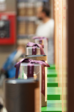Bologna / Italy - September 24 2019: interior design Fig Eataly World. Fico is a theme park...