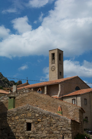 August 23, 2019 - AGGIUS, Italy: exterior building in AGGIUS SARDINIAのeditorial素材