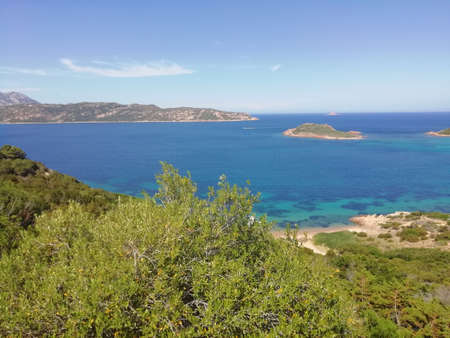 Italy Sardinia Ladscape Capo Coda Cavallo Bay