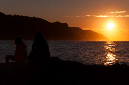 pesaro bartolo sunset at summerの写真素材
