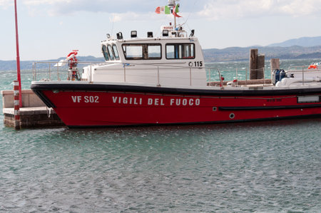 Bardolino on Garda lake in northern Italy - Verona province, northern Italyのeditorial素材