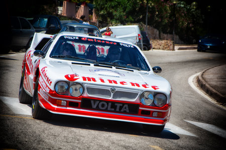 POLTU QUATU - ITALY - JUL 9 - 2022: Lancia 037 livery Eminence Best of Show Poltu Quatu Classicのeditorial素材