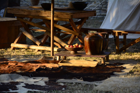 Fano, Italy 07.15.2022: FANO DEI CESARI Festival of historical reconstruction Roman Empireのeditorial素材