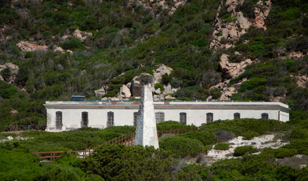 La Maddalena Sardinia of spargi di corsara di cala del landscape at summerの写真素材