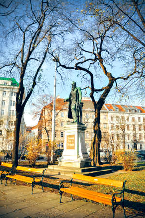 Wien, Austria - Denkmal Friedrich von Schmidt monumentのeditorial素材