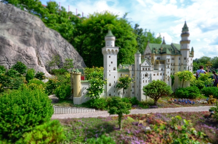 Germany, near Ichenhausen 25 June 2015 Lego park "Legoland". Settings and reproductions made with the legendary plastic bricks.のeditorial素材
