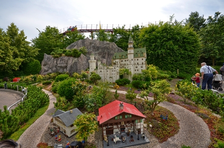 Germany, near Ichenhausen 25 June 2015 Lego park "Legoland". Settings and reproductions made with the legendary plastic bricks.のeditorial素材