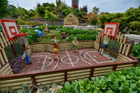 Germany, near Ichenhausen 25 June 2015 Lego park "Legoland". Settings and reproductions made with the legendary plastic bricks.のeditorial素材