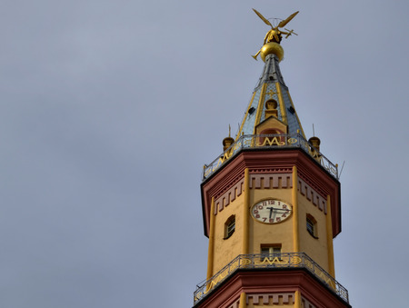 Turin, region of Piedmont, Italy. May 2018. View of the bell tower of the Church of Our Lady of...