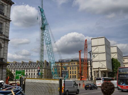 London, United Kingdom, June 2018. In the city center it is possible to meet large and modern building sites in progress for the construction of new structures.のeditorial素材