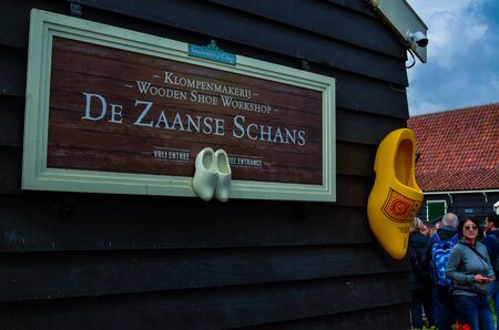 Zaanse Schans, Holland, August 2019. Northeast of Amsterdam is a small community located on the Zaan...