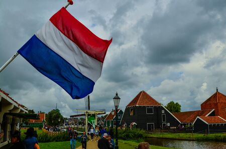 Zaanse Schans, Holland, August 2019. Northeast Amsterdam is a small community located on the Zaan...