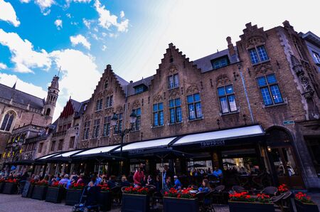 Bruges, Flanders, Belgium.August 2019. Burg square is one of the most important. The splendid town...