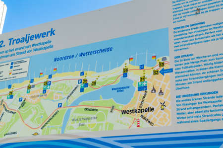 Westkapelle, The Netherlands, August 2019. The beaches of this location are wide and clean: on a...