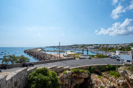 Santa Maria di Leuca, Puglia, Italy. August2021. Amazing top view of the marina, beautiful summer day.の写真素材