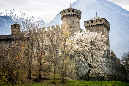 The Fenis Castle in Aosta Valley, Italyのeditorial素材