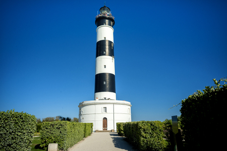 Phare de Chassiron. Island D'Oleron in the French Charente with striped lighthouse. France.の写真素材
