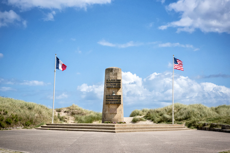 Utah Beach invasion landing memorial, Normandy, Franceの写真素材