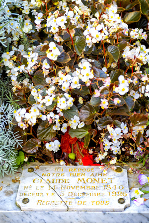 Tomb where Claude Monet rests at Giverny, Normandy, Franceのeditorial素材