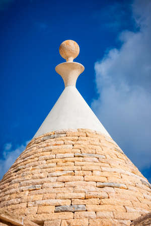 Detail of roofs the trulli houses in Val d'Itria.の写真素材