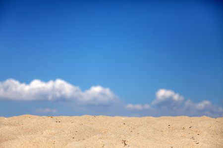 on sand and view at skyの写真素材