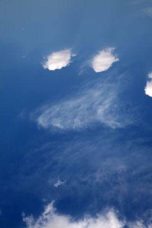 Two clouds in skyの写真素材