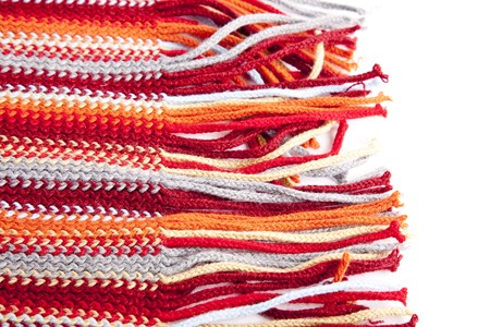 Close-up view at red scarf.の写真素材