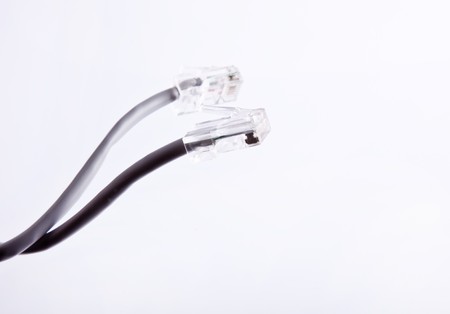 Phone ADSL cable isolated.の写真素材