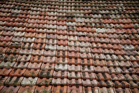Old roof at village house. 