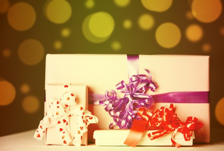 Christmas gift box with christmas balls