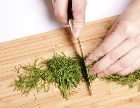 Female cutting dillの写真素材