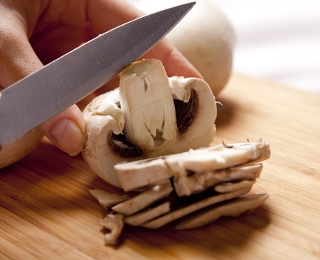 Mushrooms cutting