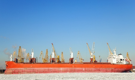 Winter in a Odessa seaport