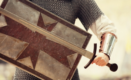 Knight. Photo in vintage style.の写真素材