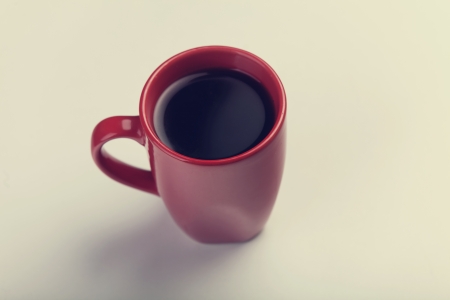White ceramic coffee mug. Isolated on a white.